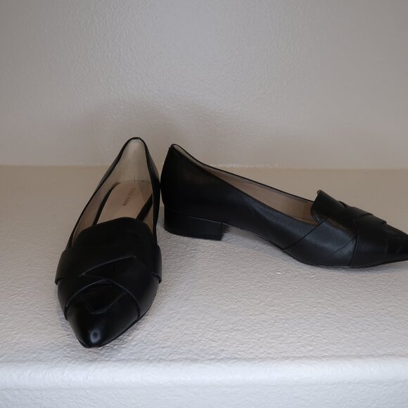 Cole Haan SIZE 7 Camila Skimmer Pointed Toe Flats Women Black Leather - Picture 2 of 8